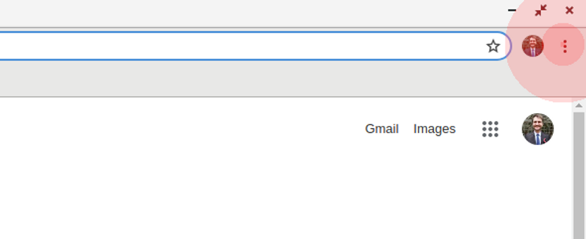 First screenshot in a tutorial series showing how to reset Chrome