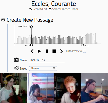 Young musicians practicing violin using a music practice app